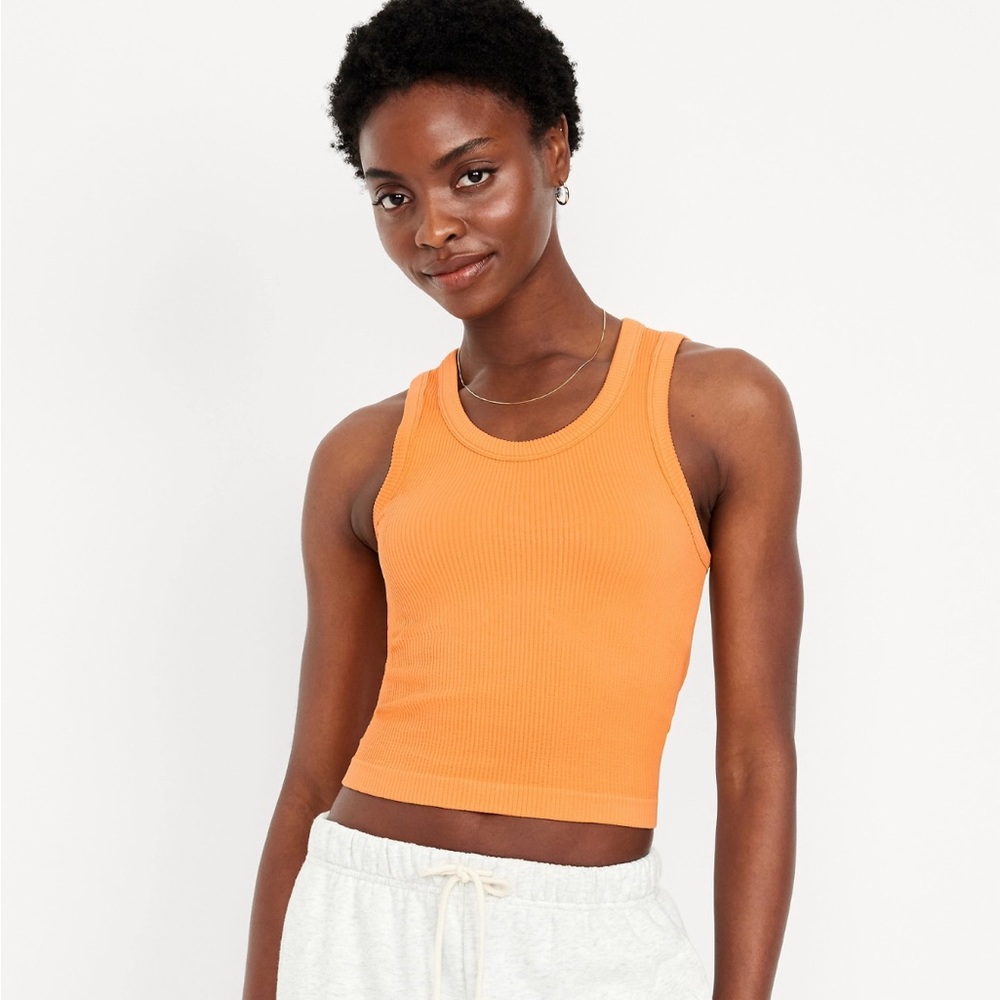 Old Navy Exhale Seamless Fitted Rib Tank